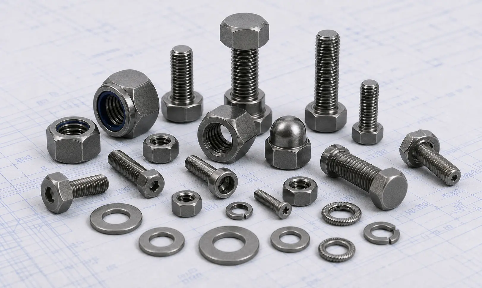 Monel 400 Fasteners Including Bolts Nuts Stud Bolts Washers and Anchor Bolts