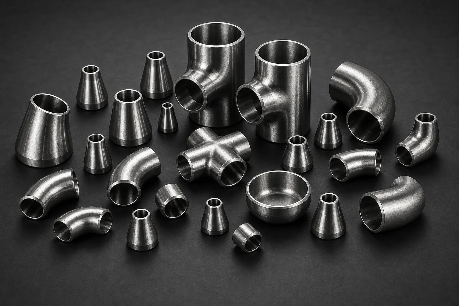 Nickel Alloy Pipe Fittings Including Elbows Tees Reducers Pipe Caps and Stub Ends